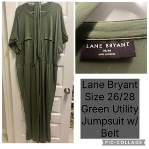 Lane Bryant Olive Green Jumpsuit